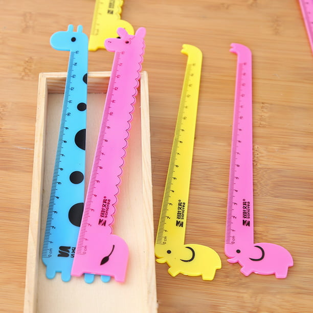 Adorable Animal Plastic Ruler Color Straigh Ruler Making Measure Ruler for Student Kids 